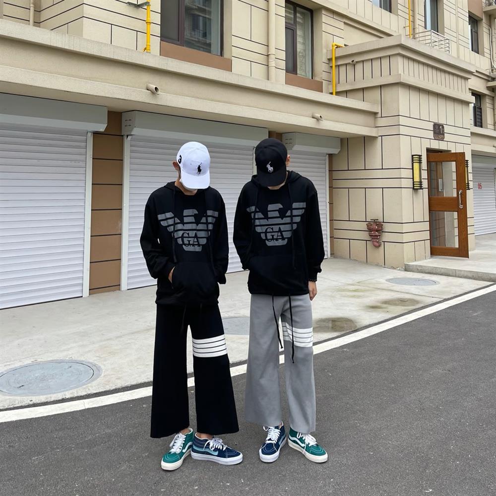 185540-春夏阔腿裤黑武士拖地裤宽松潮牌抽绳裤精神小伙九分裤直筒裤子男-详情图
