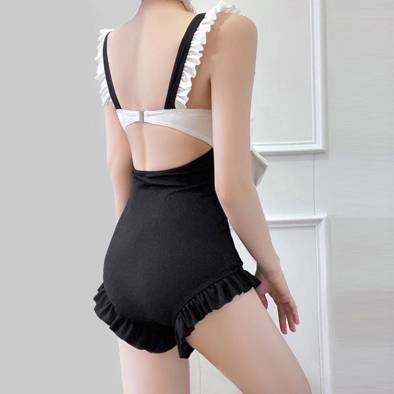Internet celebrity style swimsuit fairy student girl swimsuit swimsuit swimming pool special female one-piece ins high waist covers the belly and looks slim