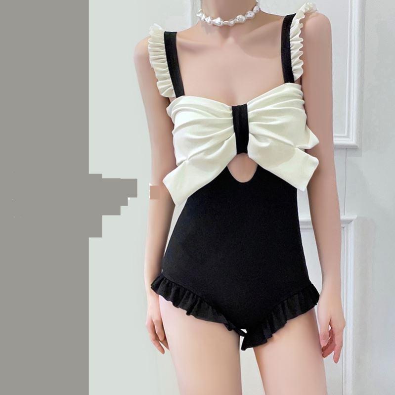 Internet celebrity style swimsuit fairy student girl swimsuit swimsuit swimming pool special female one-piece ins high waist covers the belly and looks slim