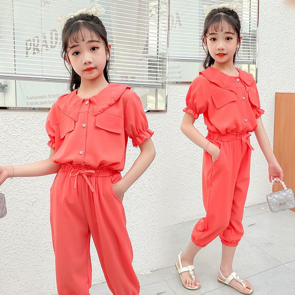 女童夏装套装新款洋气网红中大童短袖夏季儿童女孩两件套时尚童装
