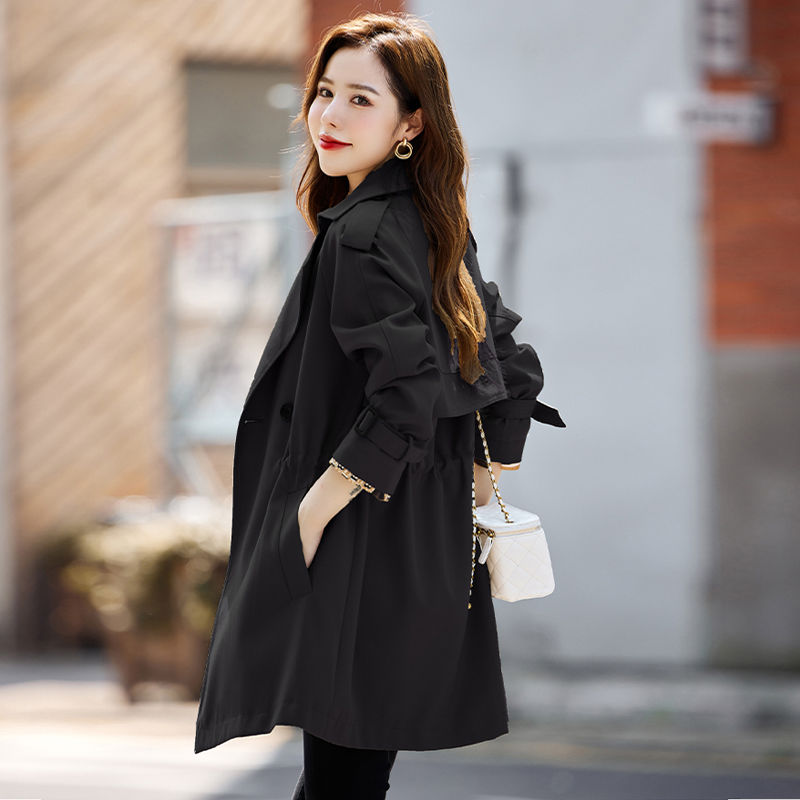 高级感风衣女中长款小个子2023年春秋新款韩系高级感流行大衣外套