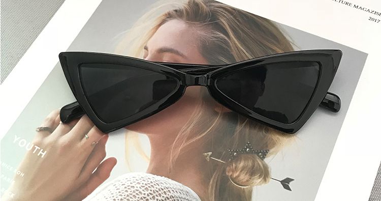 2024 New Sunglasses Retro Triangular Cat Eye Sunglasses Quadrilateral Butterfly Sunglasses_voghion.com