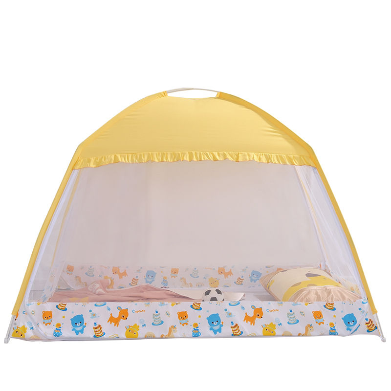 Princess bed mosquito net for children, infant bedspread splicing bed, yurt mosquito net 0.8/0.9m, encrypted with bottom