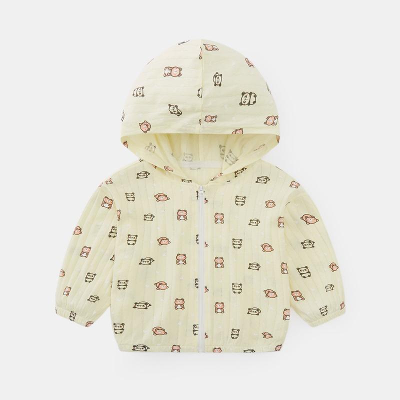 Baby sun protection clothing summer hooded children's coat children's clothing summer tops boys' coat cardigan thin section trendy