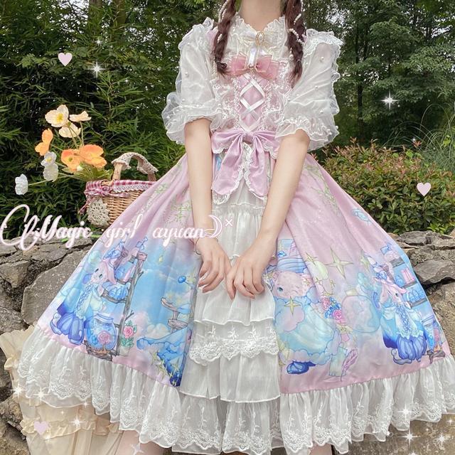 Hanguliang {spot}~Original design dream messenger lolita dress Japanese suspender jsk dress summer dress