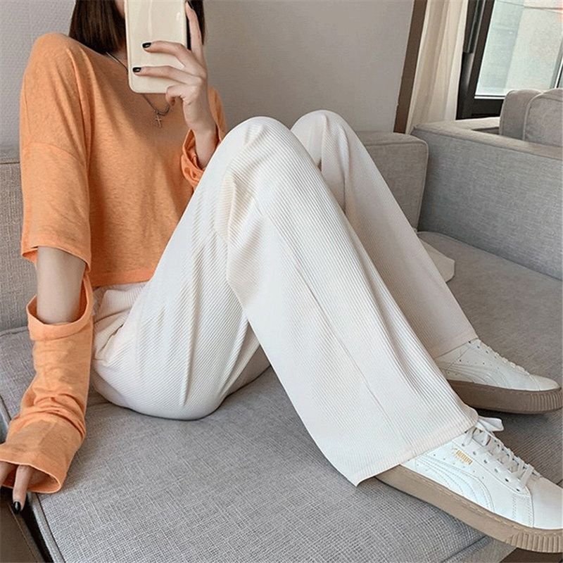 Pregnant women's pants in summer, thin style, wide leg pants outside, ice silk summer style, loose casual pants, pregnant women's pants, summer clothes