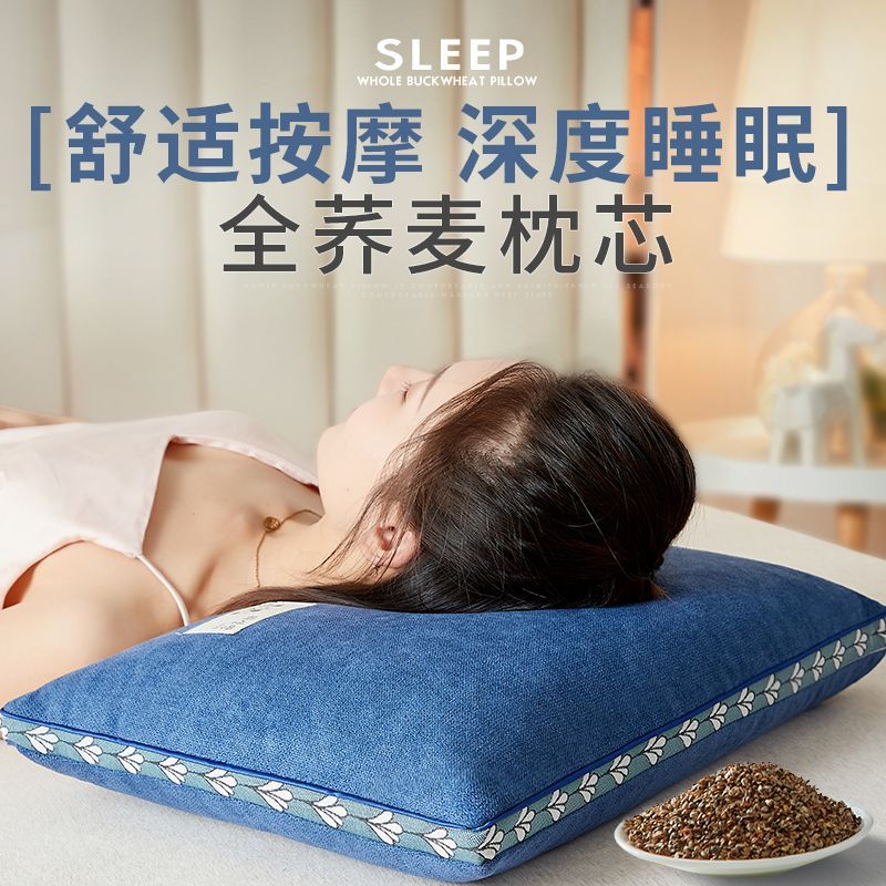 荞麦枕头成人枕头学生枕荞麦壳枕芯单人宿舍枕头荞麦枕学生枕一对