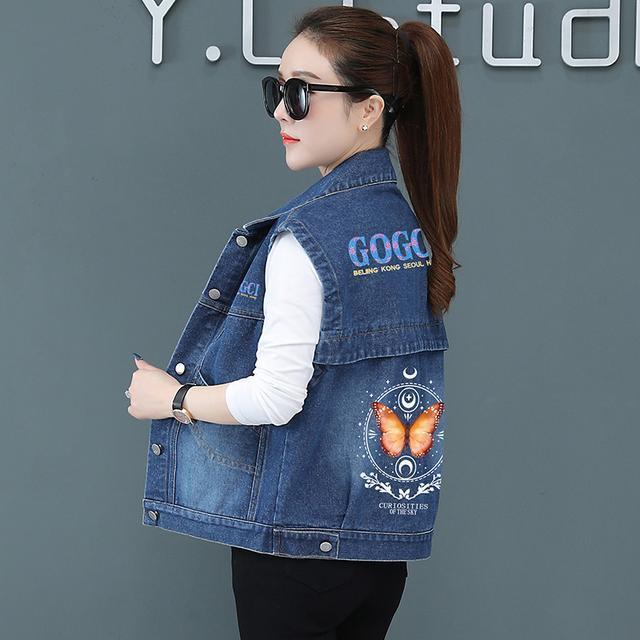 Denim vest women's Korean loose 2022 spring new style vest for students to wear sleeveless vest jacket