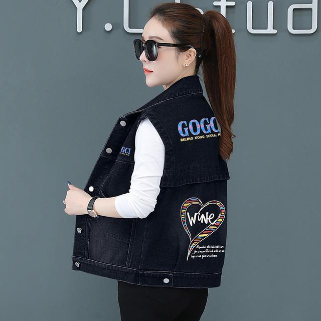 Denim vest women's Korean loose 2022 spring new style vest for students to wear sleeveless vest jacket