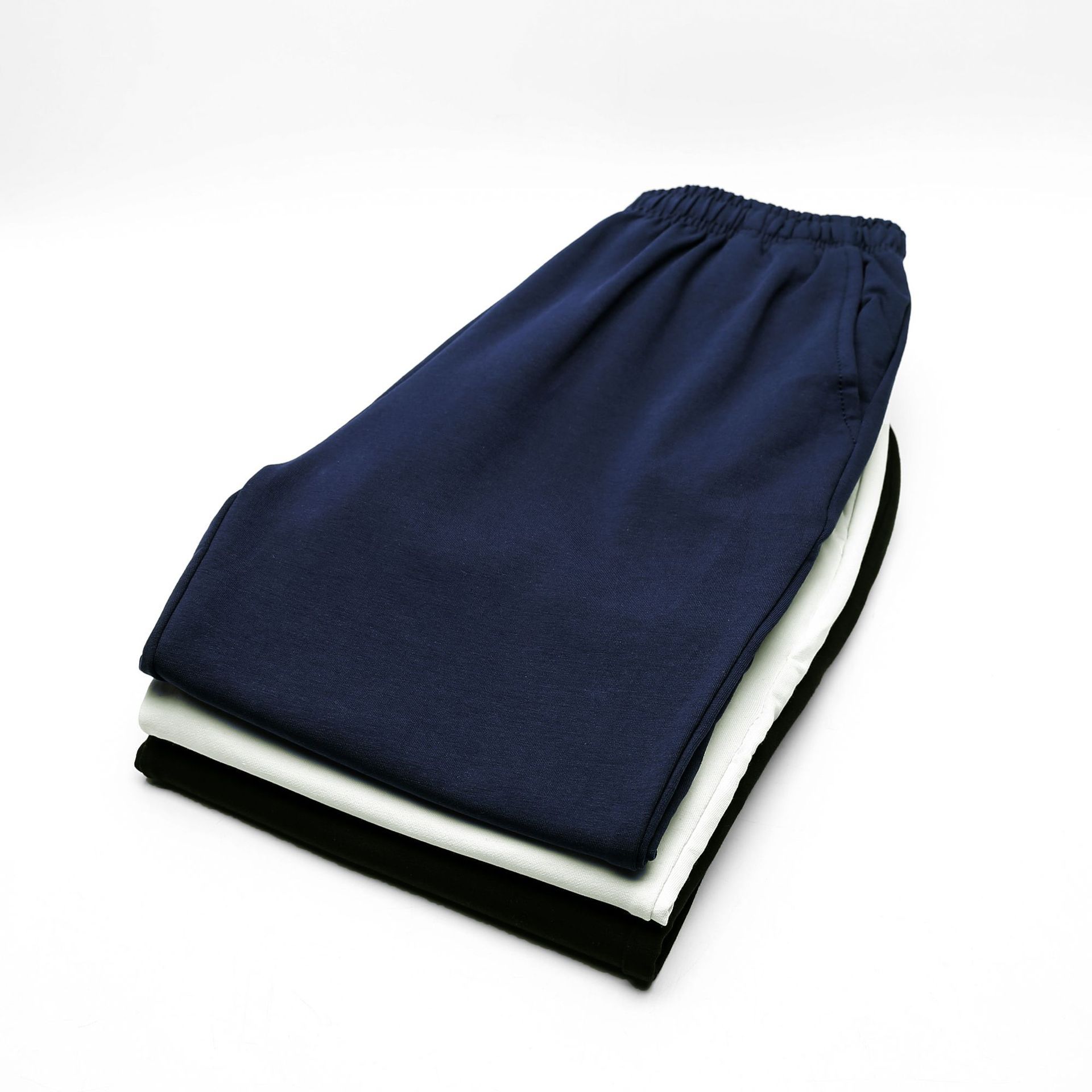 School uniform trousers for primary and middle school students straight black dark blue boys and girls sports casual pants spring and autumn thin section plus velvet