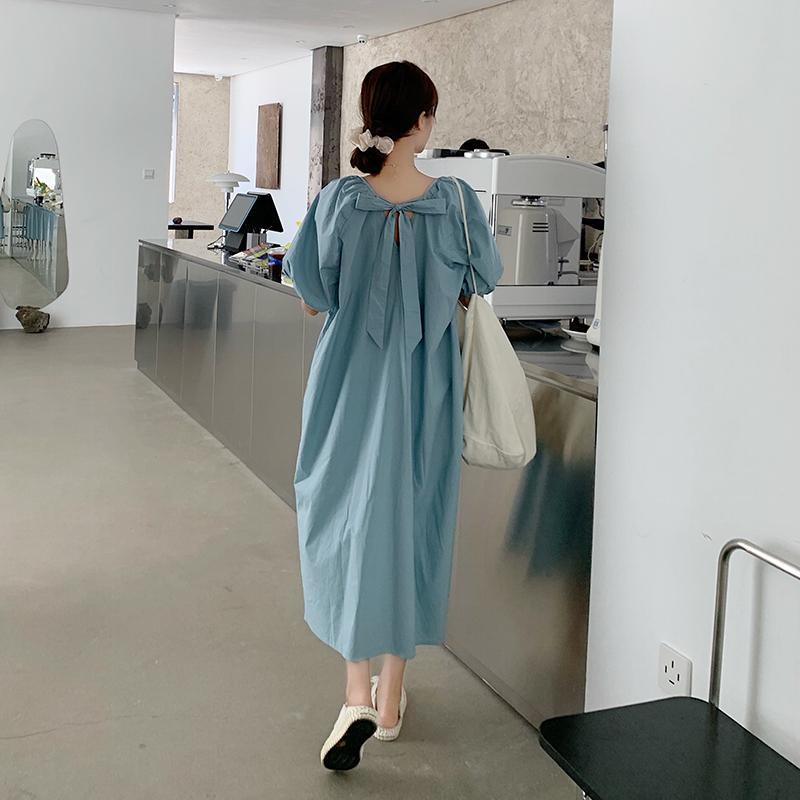 大碼夏季女裝夏天裙子2023新款連衣裙寬鬆上衣女短袖女薄款最新款