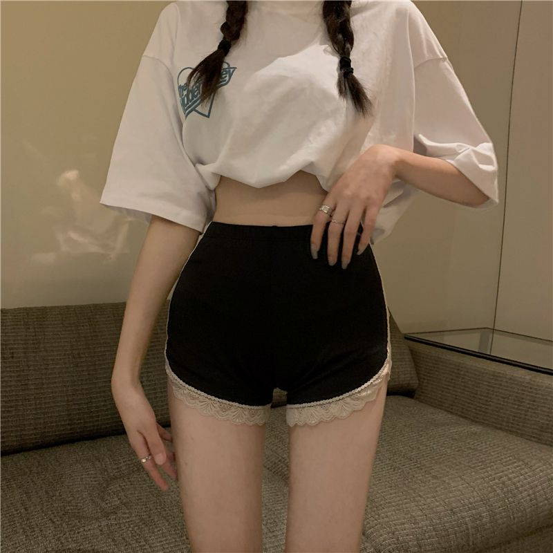 Lace safety pants women's anti-glare ice silk thin section breathable summer leggings women's insurance pants home shorts