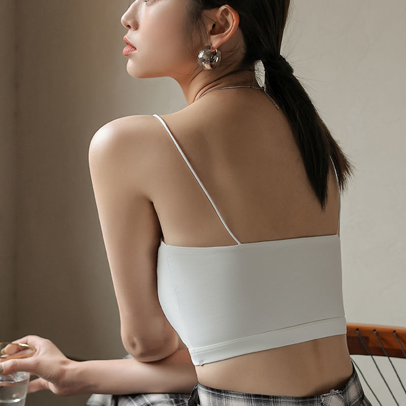 Ou Shibo 2022 new tube top underwear big breasts show small anti-sagging bra wrapped chest can be worn outside sports suit women