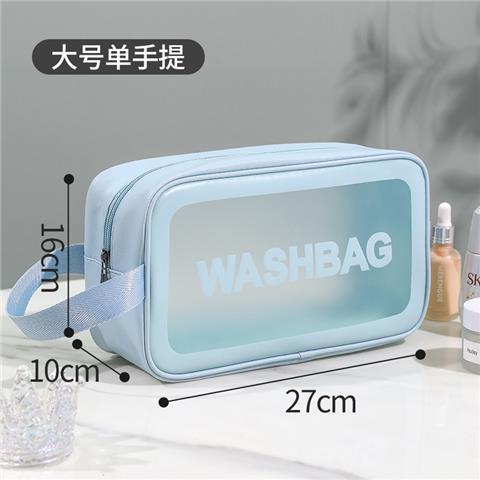 New transparent cosmetic bag ins wind pvc portable matte bath waterproof portable wash bag cosmetic storage bag