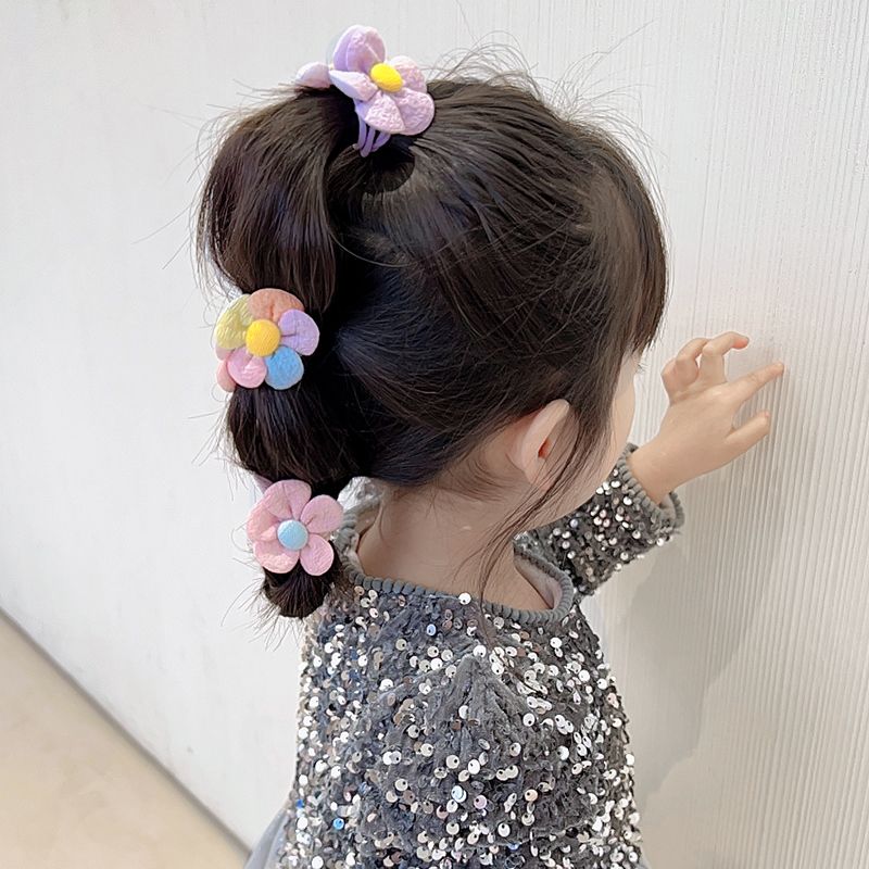 小女孩公主粉色花朵头绳韩国新款儿童宝宝甜美不伤发皮筋发圈发饰