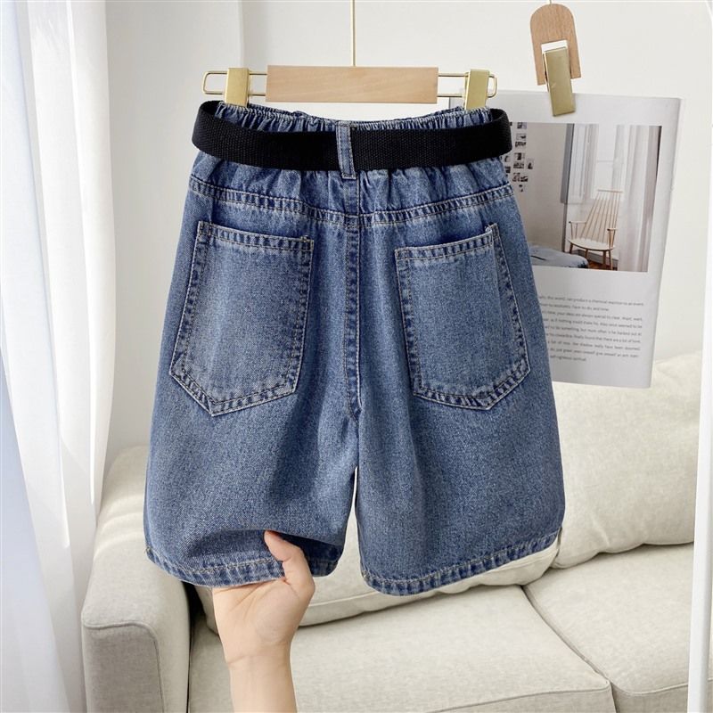 Boys denim shorts five-point pants children's summer pants boys casual pants handsome Korean version