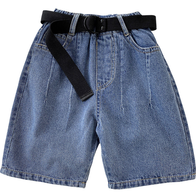 Boys denim shorts five-point pants children's summer pants boys casual pants handsome Korean version