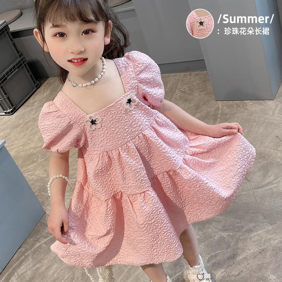 女童夏裝連衣裙2023夏季新款兒童裙子洋氣童裝小女孩時髦公主裙潮