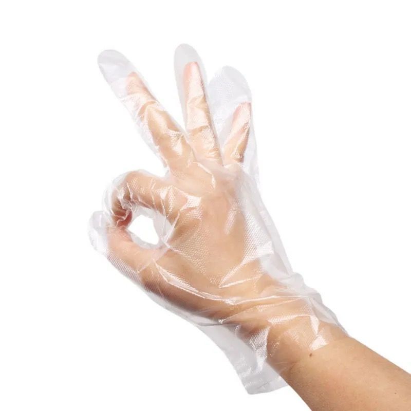 食品级加厚一次性手套透明防水加厚PE薄膜手套美容家务环保手套