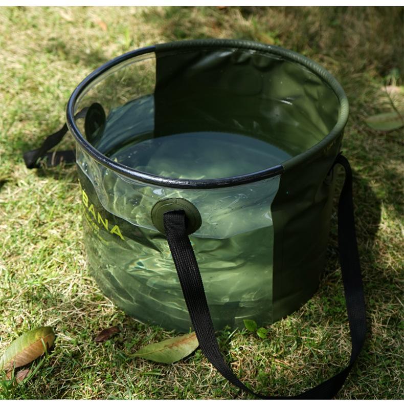 Seau de camping pliable portable pour vaisselle et pêche_voghion.com