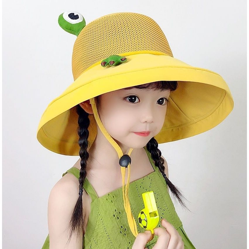 Children's sunscreen breathable hat girls summer UV protection sun hat boys big brim outdoor sun hat baby