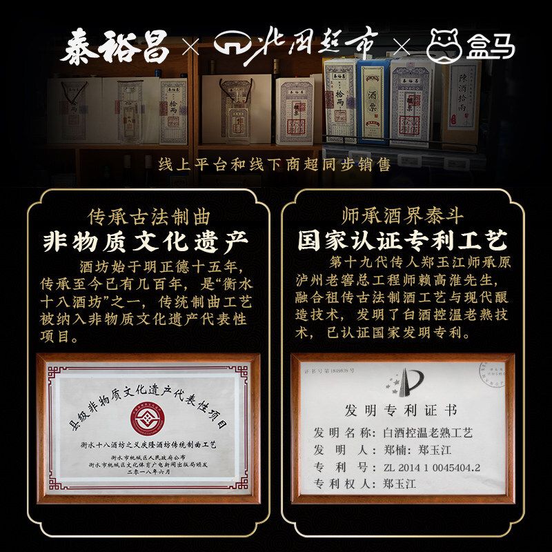 165508-衡水特产泰裕昌非遗纯粮食固态发酵浓香型白酒 一单直拍6瓶发整箱-详情图