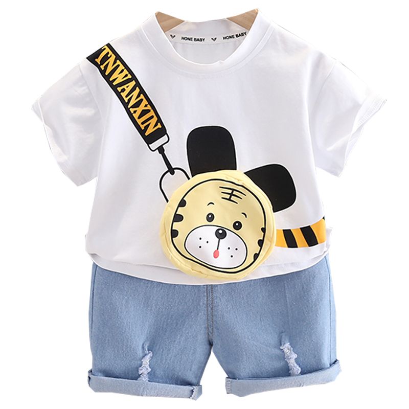 童装男童夏装套装1一3岁宝宝洋气时髦短袖两件套婴儿夏季衣服小童