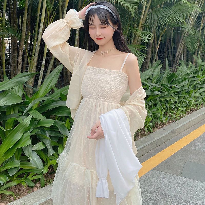 防曬衣服女夏季2022年新款冰絲雪紡開衫薄外套小披肩氣質外搭上衣