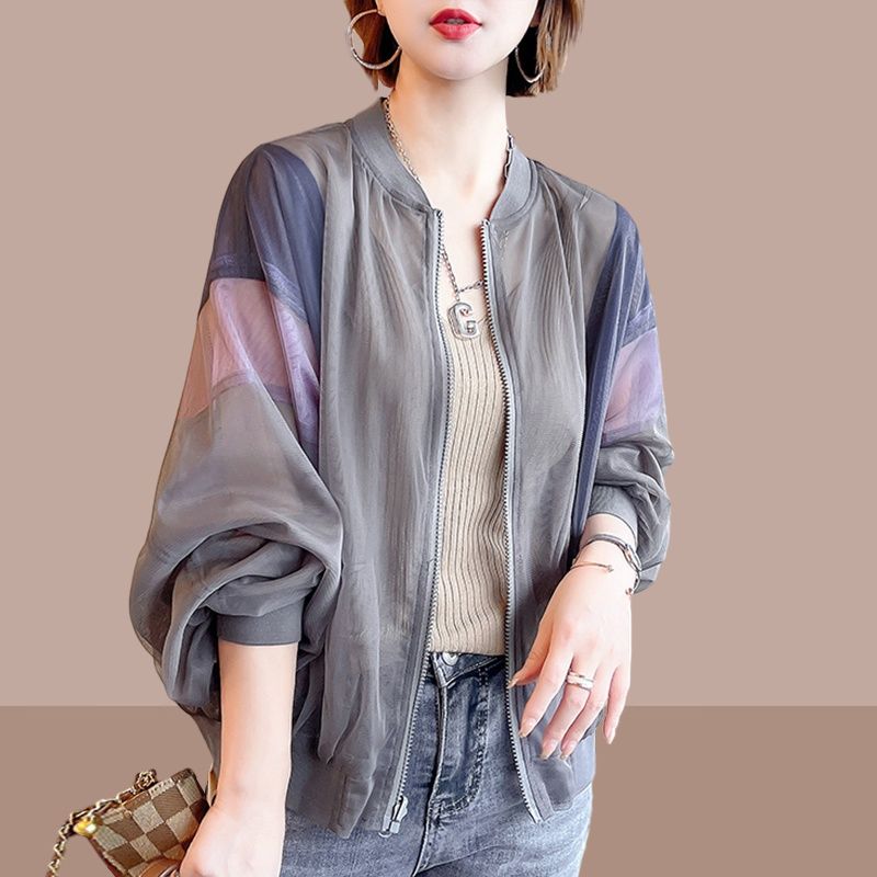2023 Spring and Autumn Outdoor Versatile Sunscreen Women's Summer Korean Style Long-sleeved Loose Breathable Outerwear European Coat Western Style