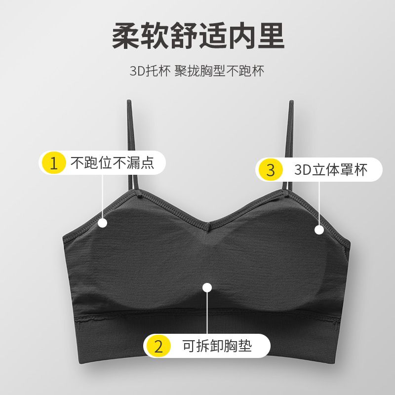 Ou Shibo tube top wrapped chest underwear anti-light anti-fall student bra bra female beauty back sports vest can be worn outside
