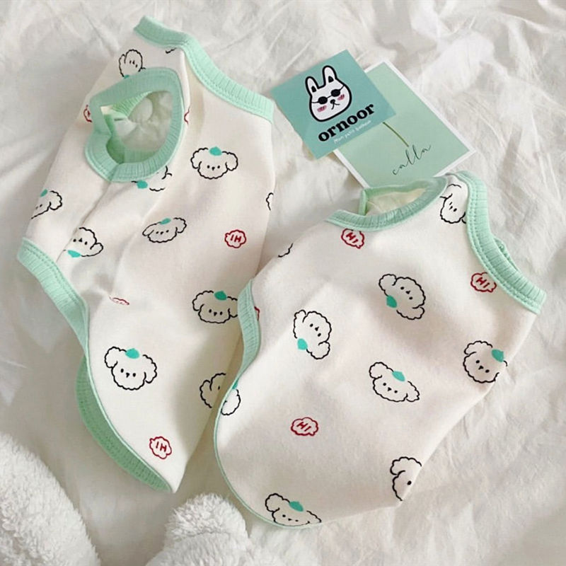 Summer Pet Tank Top Cat Cat Thin Schnauzer Bears Pomeranian VIP Teddy Small Puppy Dog Clothes
