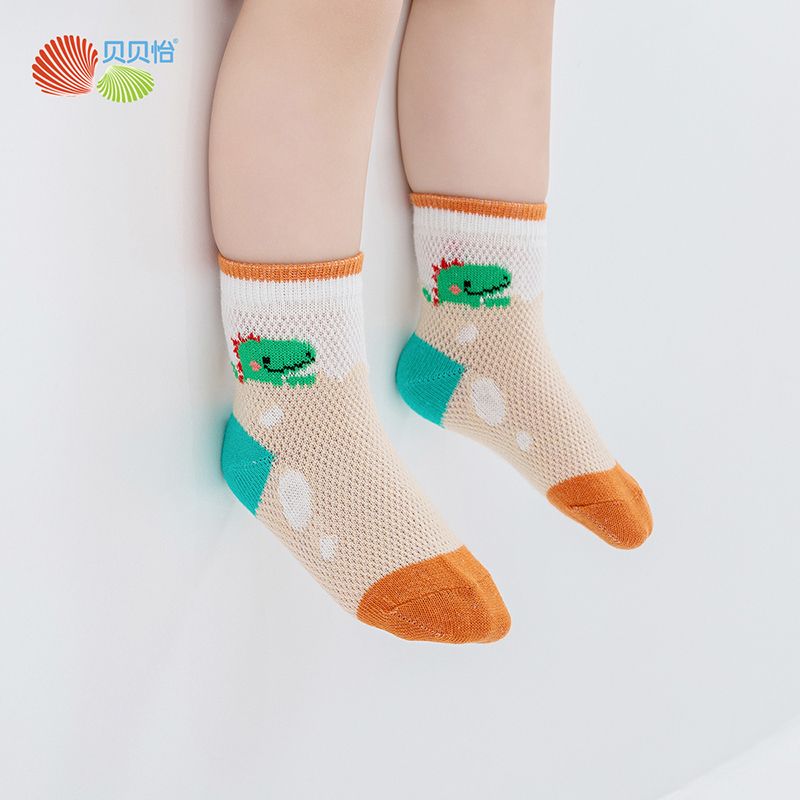 165744-贝贝怡儿童透气袜子卡通网眼袜薄款时尚新款中筒袜子儿童夏季短袜-详情图