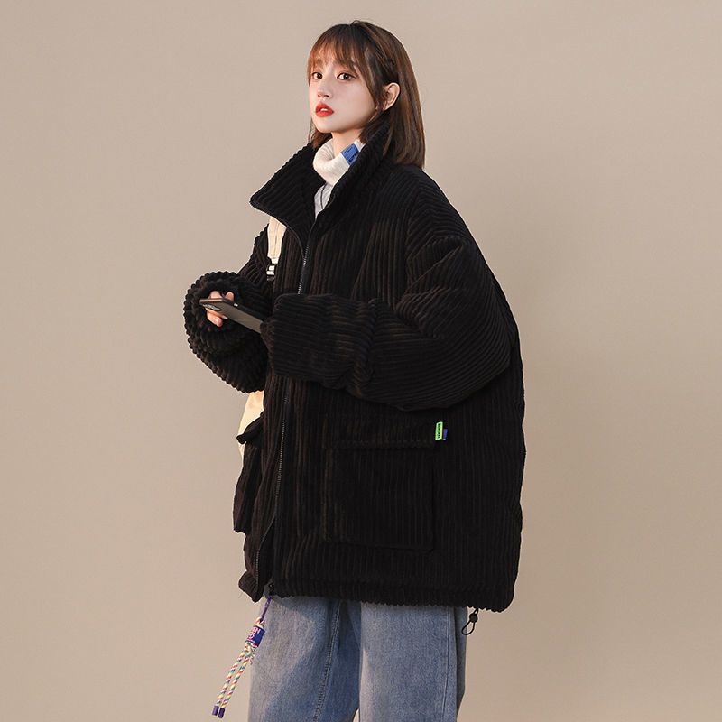 165788-胖胖哥中性风灯芯绒棉服女冬季2021新款爆款小众设计感立领棉衣-详情图