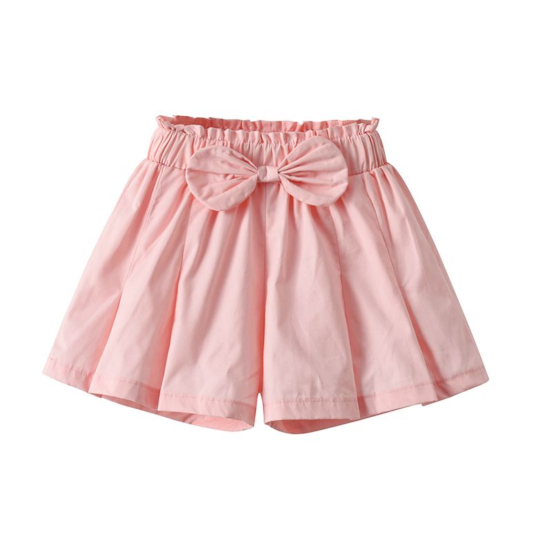 Girls' shorts 2023 summer new bow sweet casual hot pants foreign style children's pants outer wear thin section