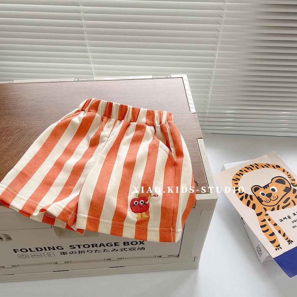 2023 summer color striped shorts Korean version casual shorts children's trendy shorts comfortable trendy summer new style