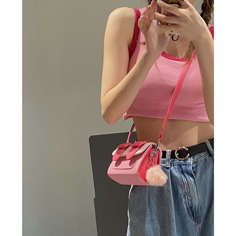 Mini Cambridge bag for women summer 2021 new trendy fashion contrasting color small square bag lipstick bag versatile ins crossbody bag