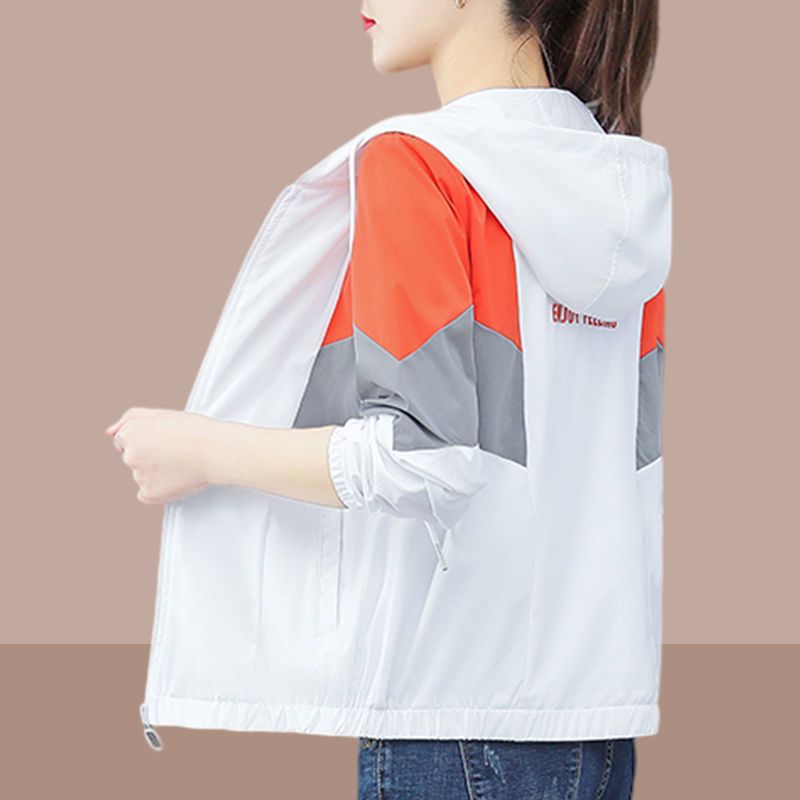 Sunscreen clothing women's 2023 new spring and autumn style sunshade short coat ice silk sportswear outdoor cool casual summer clothing