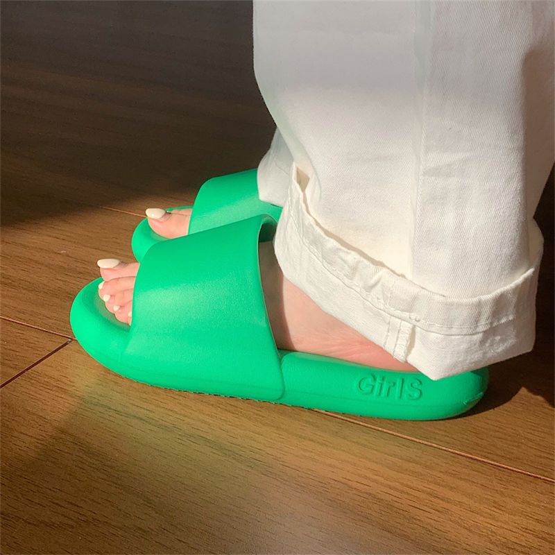 Thin strip Japanese casual ins style simple eva thick-soled sandals and slippers women's summer home non-slip bathroom deodorant slippers