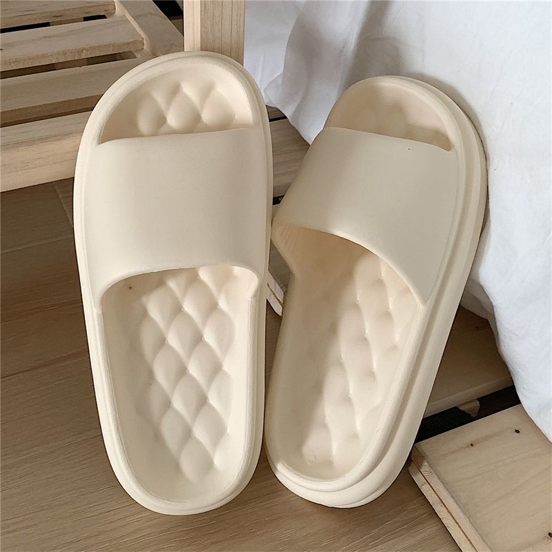 Thin strip female summer couple ins simple solid color soft bottom home slippers eva deodorant stepping on feces feeling sandals and slippers for men