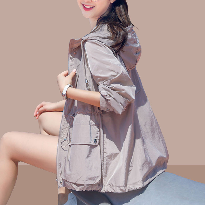 Sunscreen clothing women's thin section breathable 2023 summer new Korean version of foreign style cardigan loose plus size women's jacket clothing tide