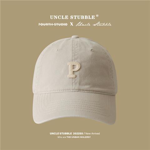 Original design peaked cap for men and women with summer apricot soft top baseball cap beige green label hat