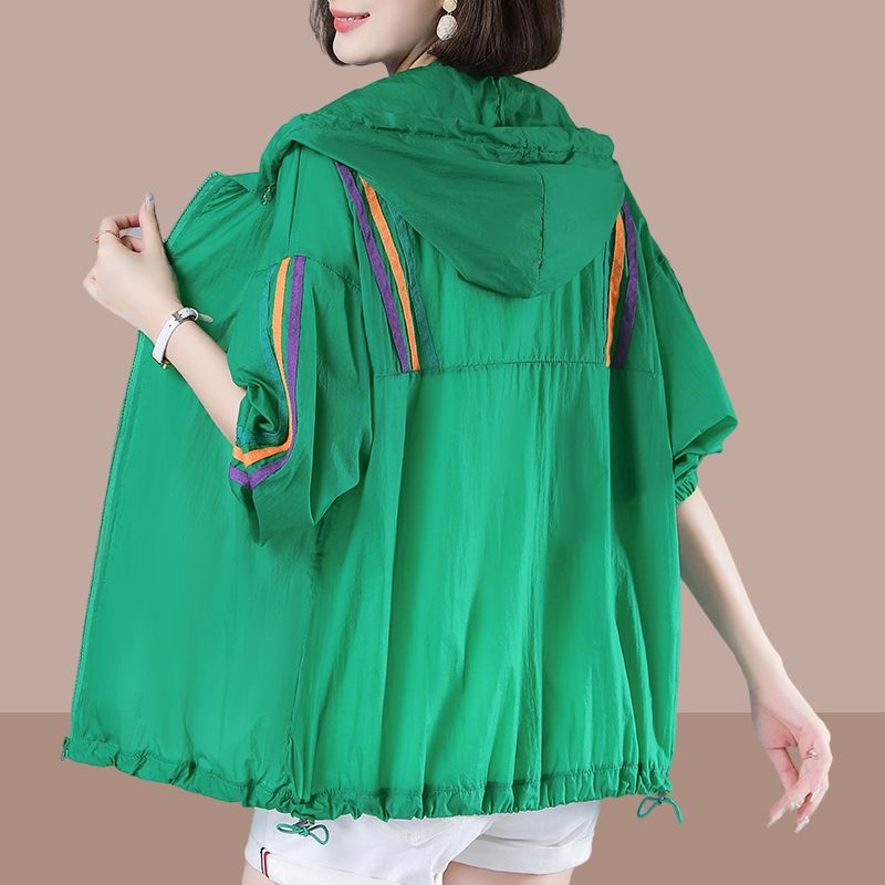 Fashionable foreign style sun protection clothing women 2023 summer new beach thin section sun protection large size outdoor casual short coat tide