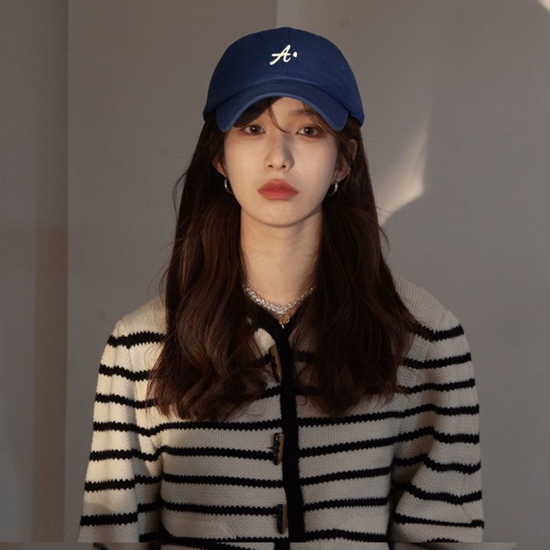 2022 Internet celebrity ins letter embroidery baseball hat female spring and summer Japanese style coffee Korean version showing face small peaked cap male