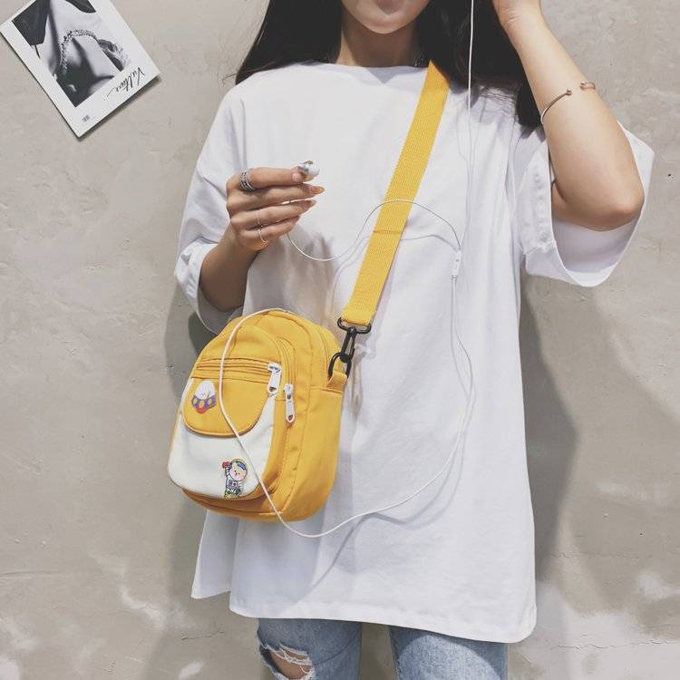 可愛尼龍布小包2022新潮日系少女原宿風單肩斜挎ins百搭學生韓版