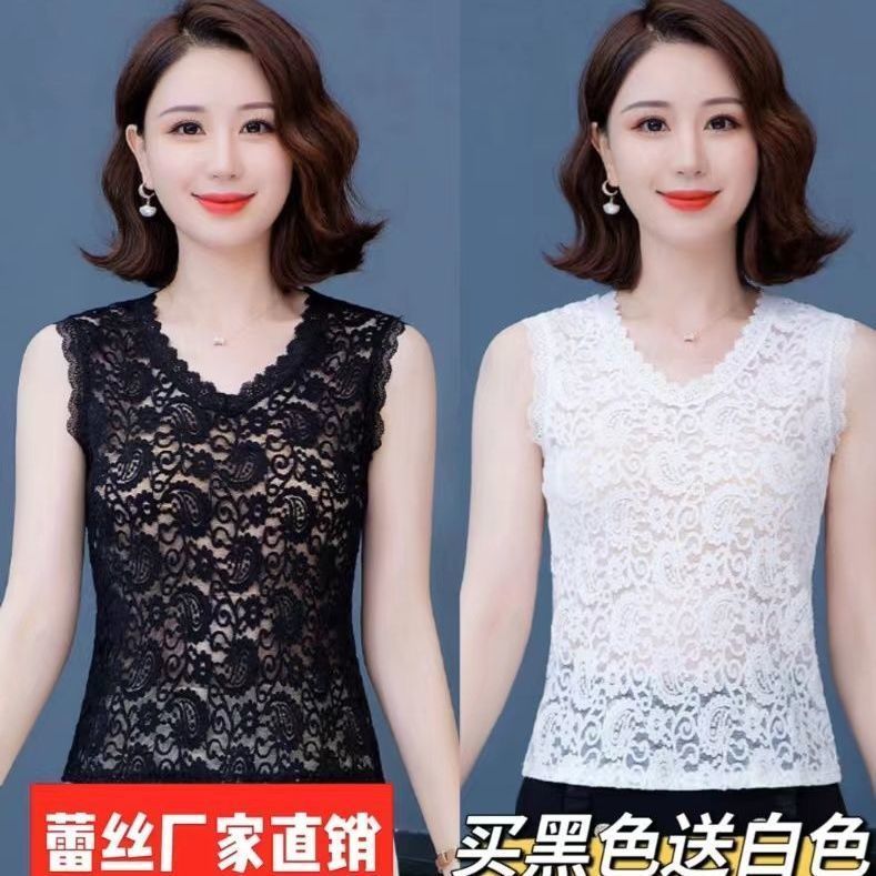 新款夏季高檔假領子洋氣蕾絲花邊性感修身時尚潮流女人味百搭