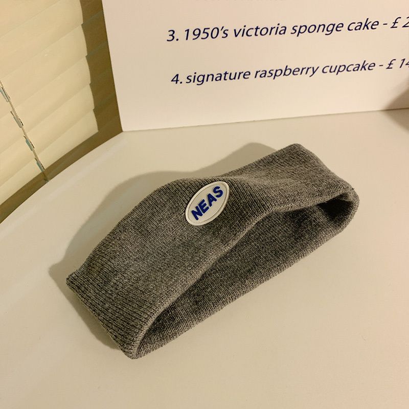 Foulard sportivo da strada alla moda con lettere, fascia per capelli, copricapo corto di tendenza, stile giapponese autunno e inverno_voghion.com