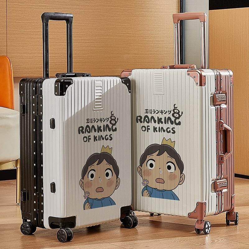 行李箱女日系卡通涂鸦子母旅行箱加厚大容耐用铝框拉杆箱男20寸
