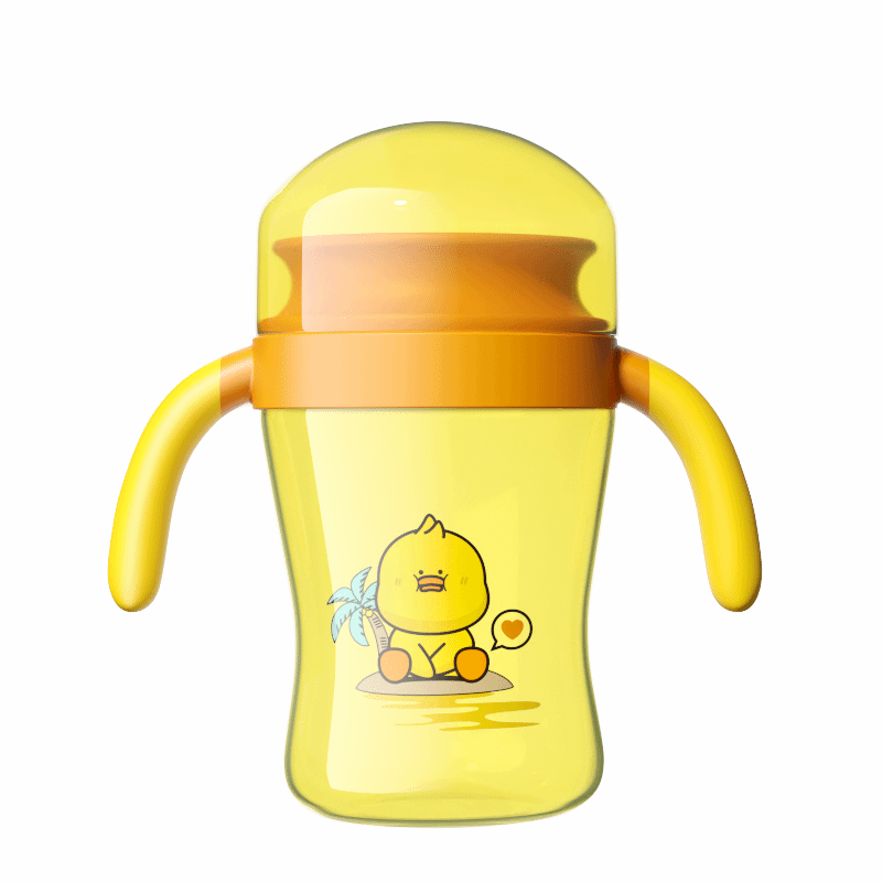Hundred-year-old Manji PPSU cartoon training cup baby baby learning drink cup children drinking water and milk cup
