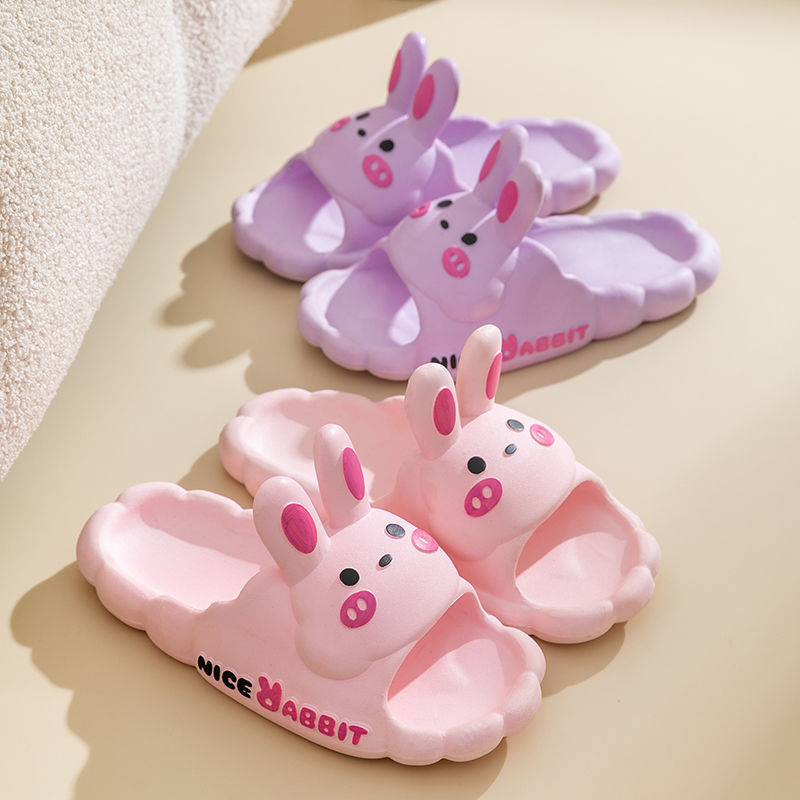 Cute children's slippers summer new ins cartoon girls middle and big children non-slip home wear parent-child sandals and slippers