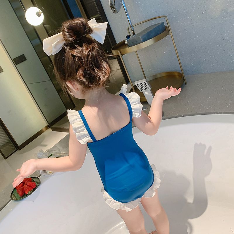 女童泳衣連體洋氣小女孩夏季公主游泳服3歲寶寶2網紅兒童泳裝嬰兒
